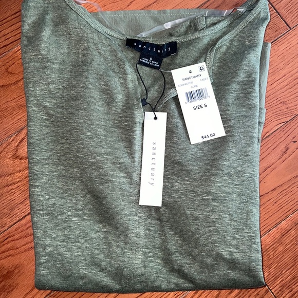 Sanctuary Mixed Media Caden Linen Shirt.  New - Picture 2 of 2